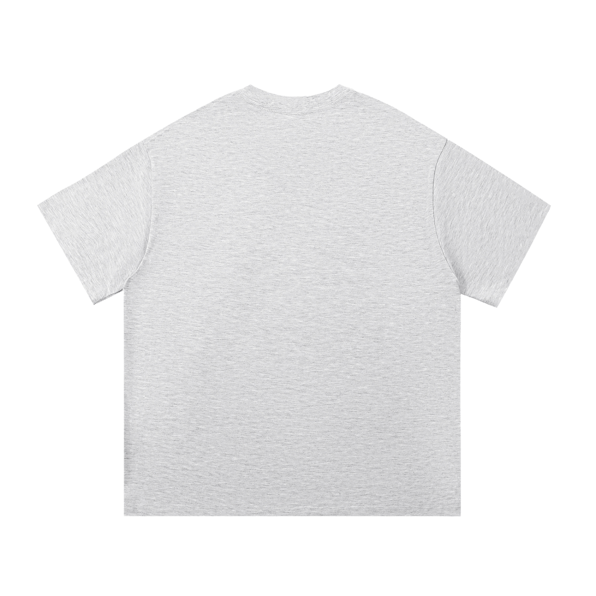 MIROLYUB Still Heavy Cotton Tee in White Gray, back view.