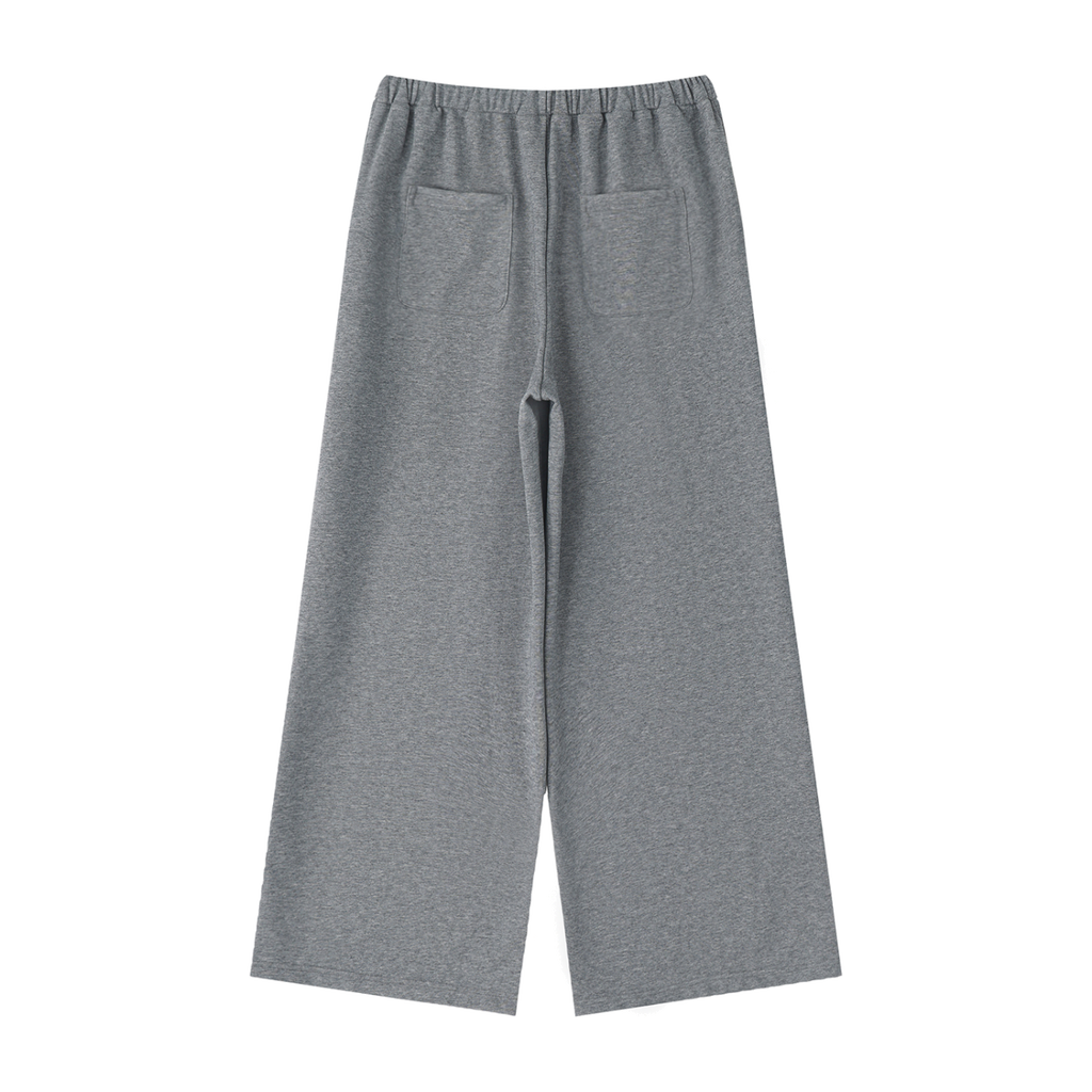 MIROLYUB Cascade wide-leg drawstring pants in Flower Gray — back view