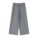 MIROLYUB Cascade wide-leg drawstring pants in Flower Gray — back view