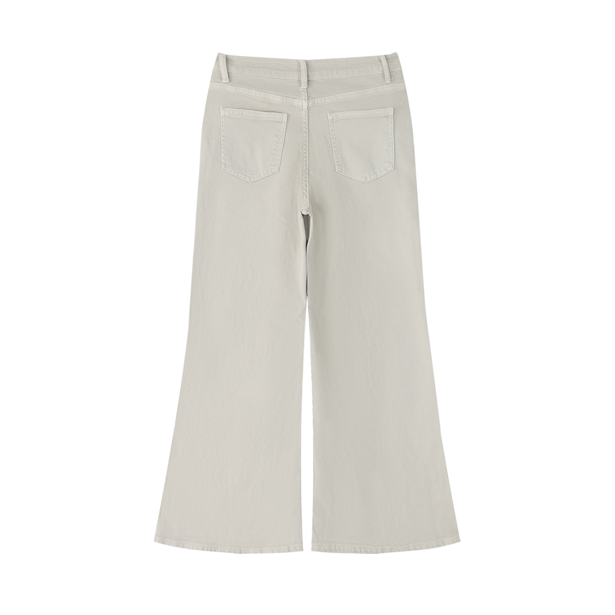 MIROLYUB Diverge flare-leg jeans in Light Apricot, back view