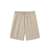 MIROLYUB Roam drawstring shorts in Khaki, front view