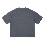 MIROLYUB Unisex Heavyweight Boxy T-Shirt — Charcoal Gray — back view