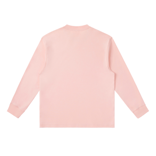 MIROLYUB Continuum cotton-blend long sleeve in Pink, back view.