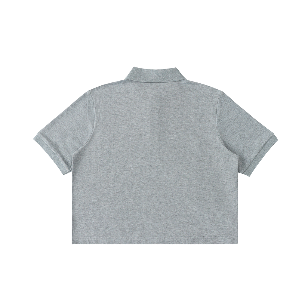 Counterpoint — Cropped Polo / Core — Gray, back view