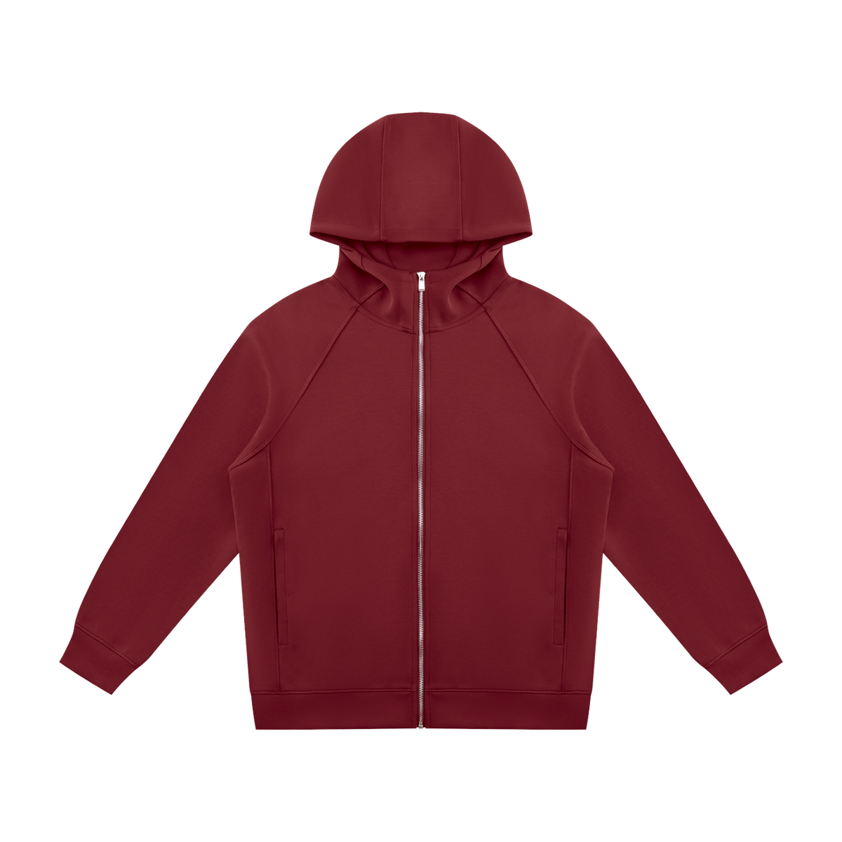 Courseway — Raglan Zip Hoodie / Wine
