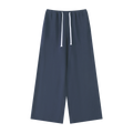 MIROLYUB Cascade wide-leg drawstring pants in Navy Blue — front view