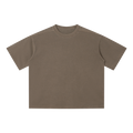 MIROLYUB Unisex Vintage Wash Boxy T-Shirt — Khaki — front view