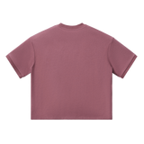 MIROLYUB Unisex Heavyweight Boxy T-Shirt — Carmine — back view