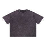 MIROLYUB Stratum Mineral-Wash Boxy Tee in Dark Gray, front view