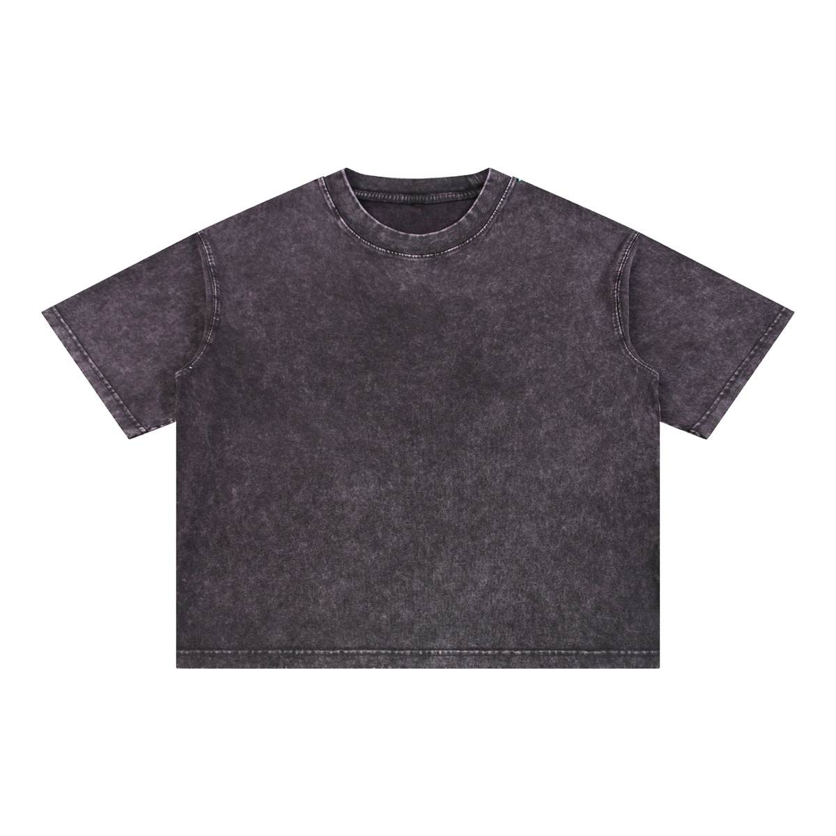 MIROLYUB Stratum Mineral-Wash Boxy Tee in Dark Gray, front view