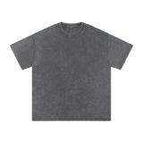 MIROLYUB Afterglow Snow-Wash Oversized Tee in Pirate Gray, front view.