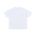 MIROLYUB Interval oversized cotton tee in White, front view with a crew neck and dropped shoulders