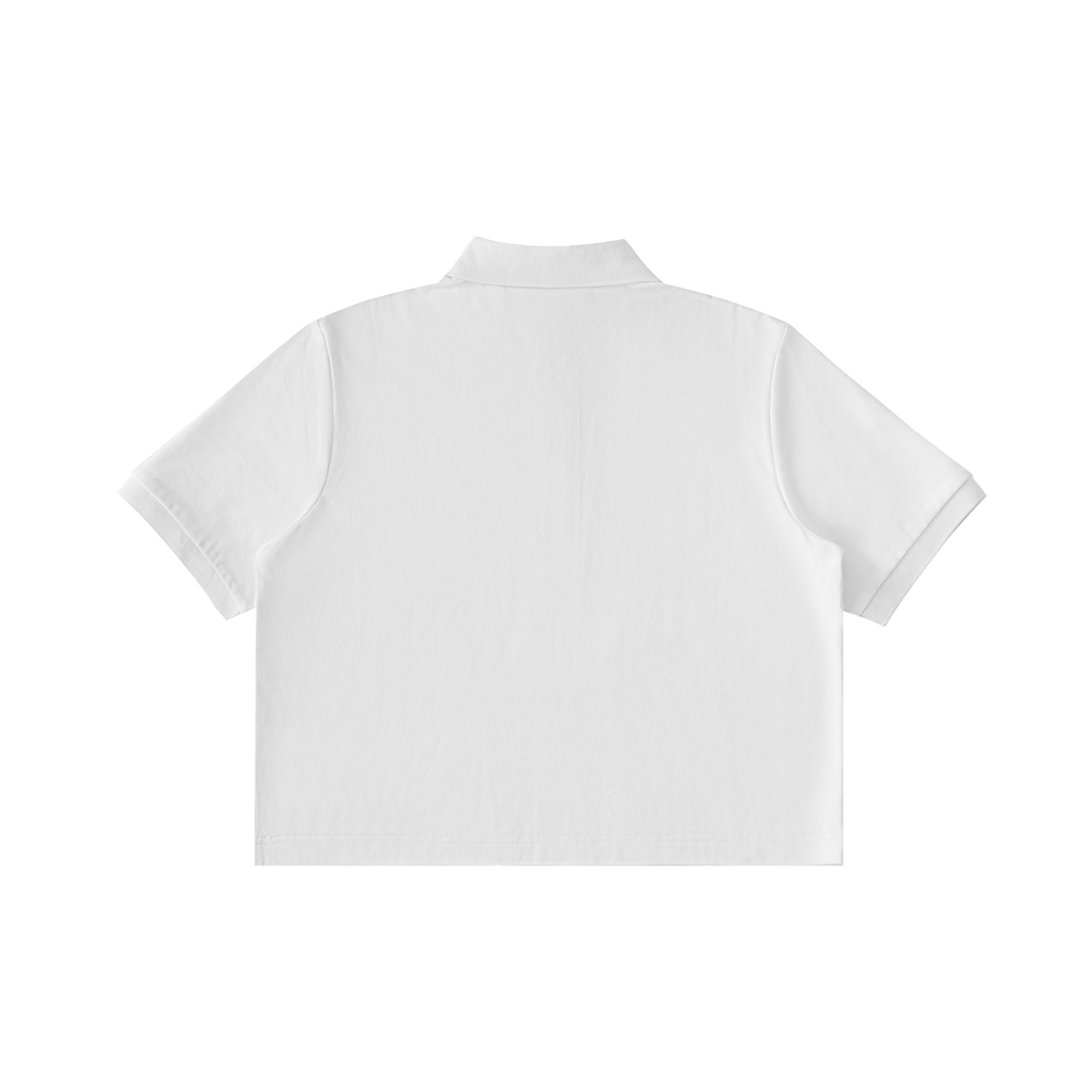 Counterpoint — Cropped Polo / Chalk — White, back view
