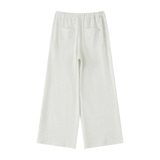MIROLYUB Cascade wide-leg drawstring pants in Oat Gray — back view