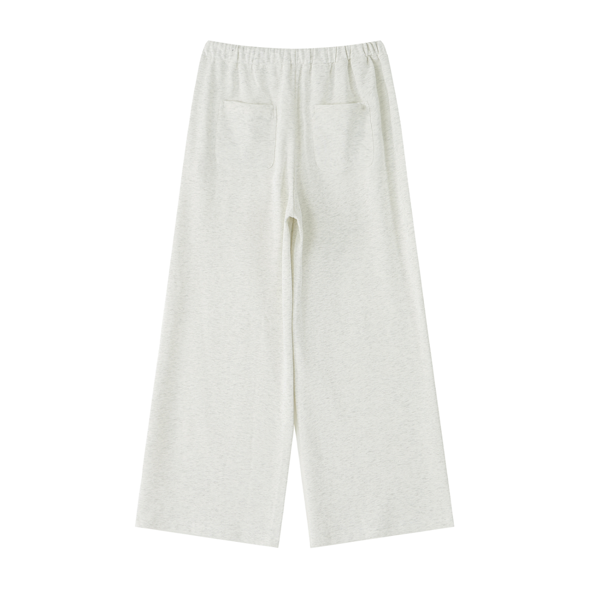 MIROLYUB Cascade wide-leg drawstring pants in Oat Gray — back view