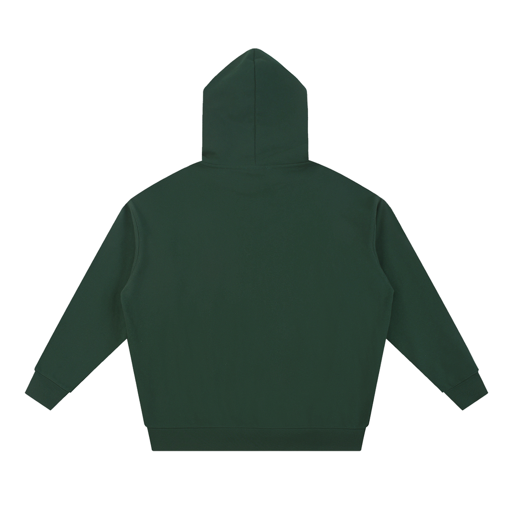 MIROLYUB Essential Heavyweight Hoodie undefined in Blackish Green, back view