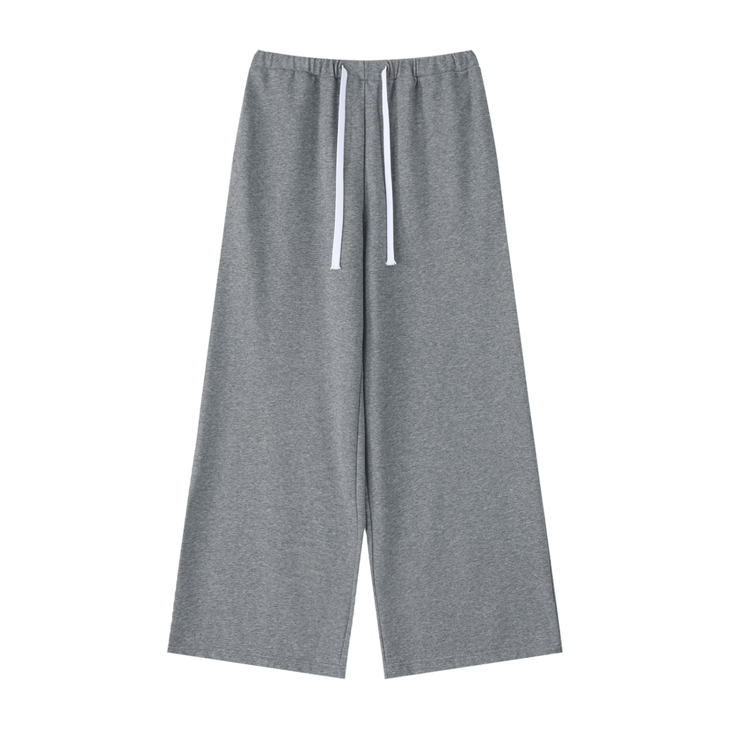MIROLYUB Cascade wide-leg drawstring pants in Flower Gray — front view