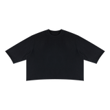 MIROLYUB Undertone Mineral-Wash Raw-Hem Tee in Black, front view.