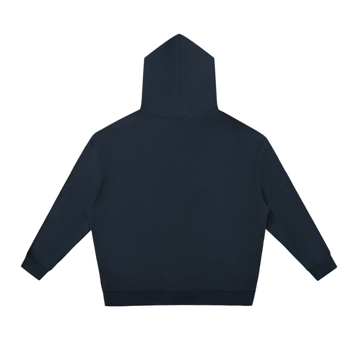 MIROLYUB Unisex Relaxed Pullover Hoodie undefined in Navy Blue, back view