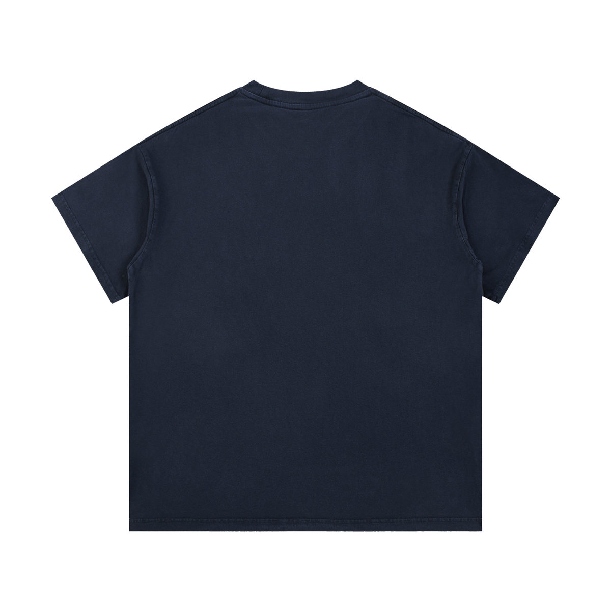 MIROLYUB Palimpsest Vintage-Wash Cotton Tee in Royal Blue, back view.