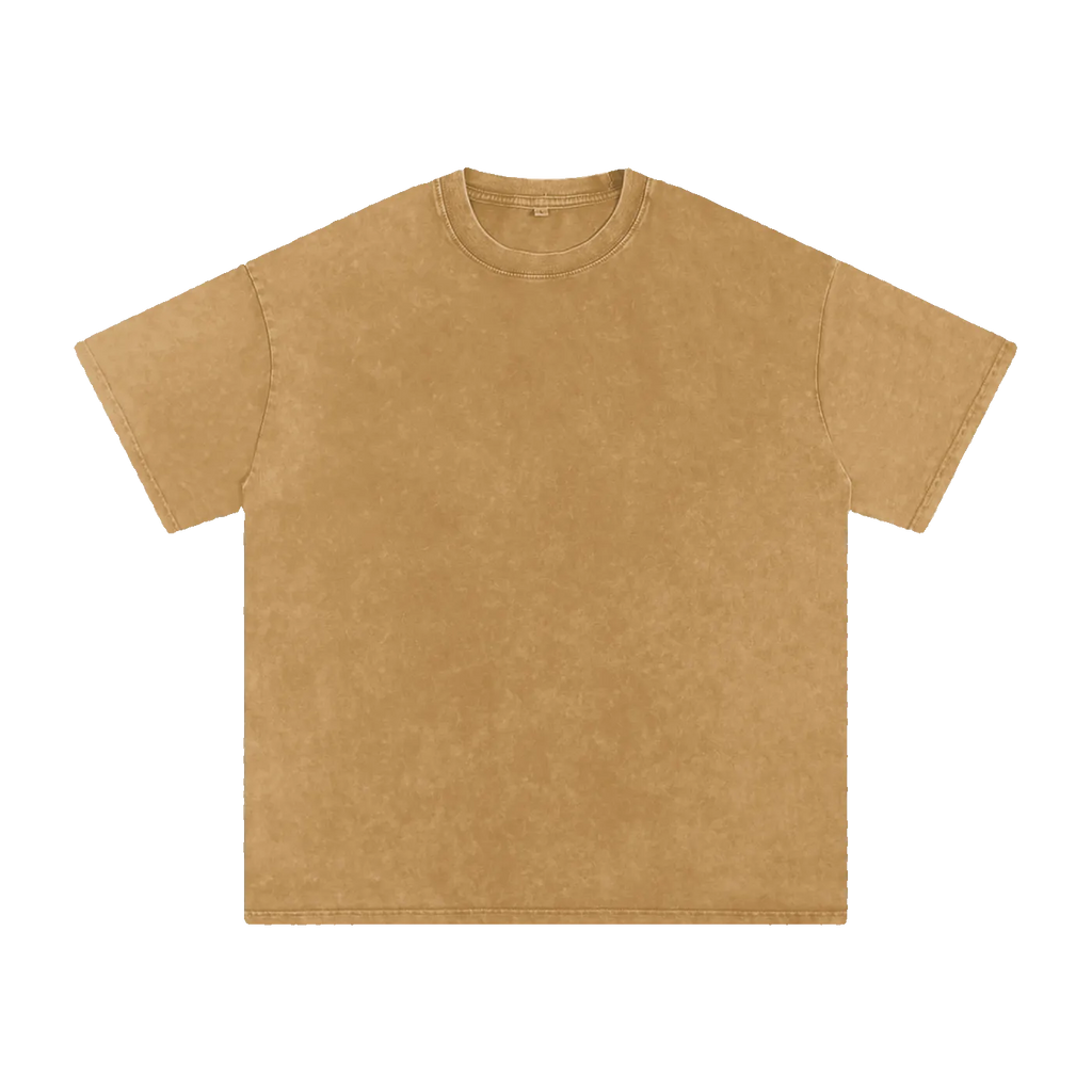 MIROLYUB Afterglow snow-wash oversized cotton tee in Light Brown, front view