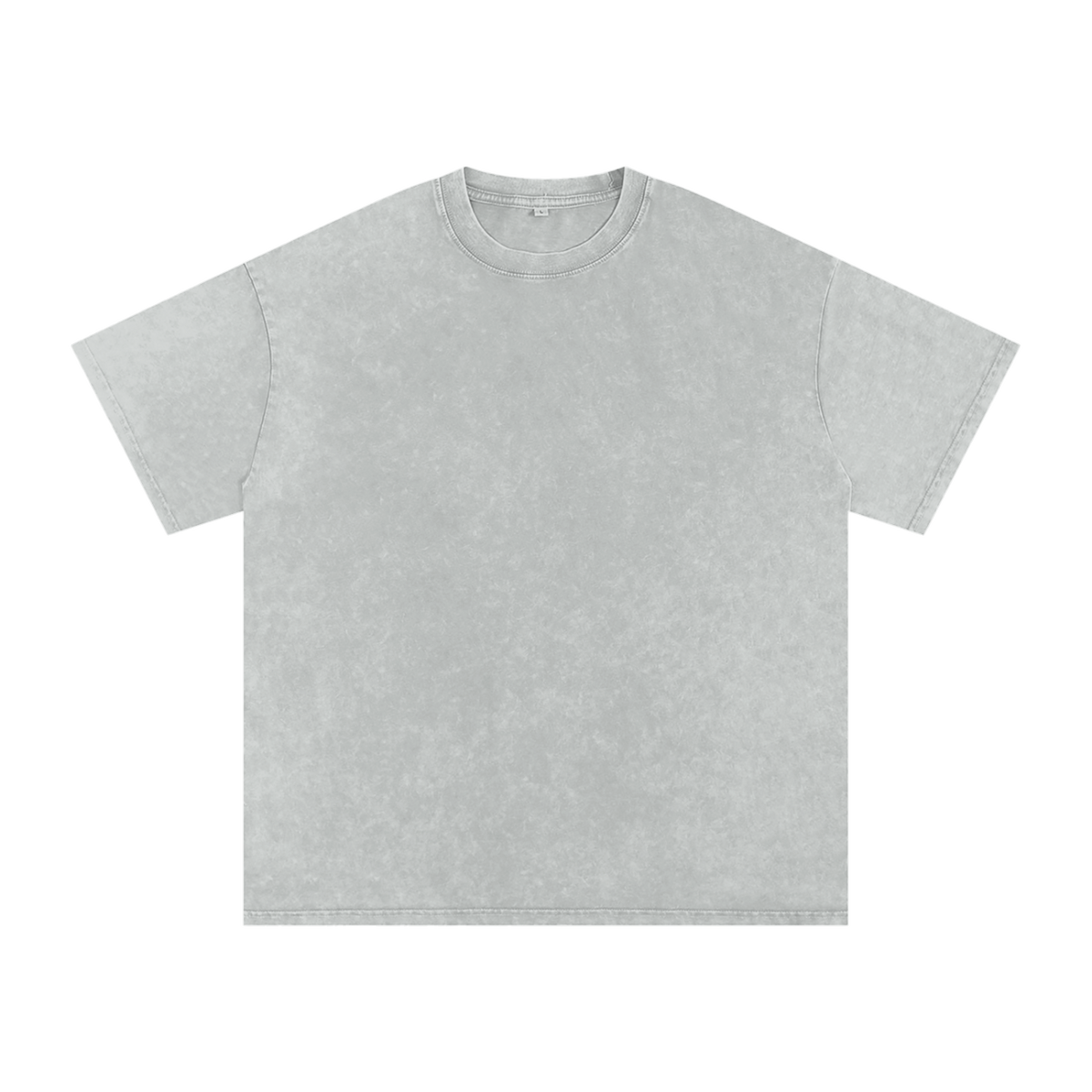 MIROLYUB Afterglow Snow-Wash Oversized Tee in Light Gray, front view.