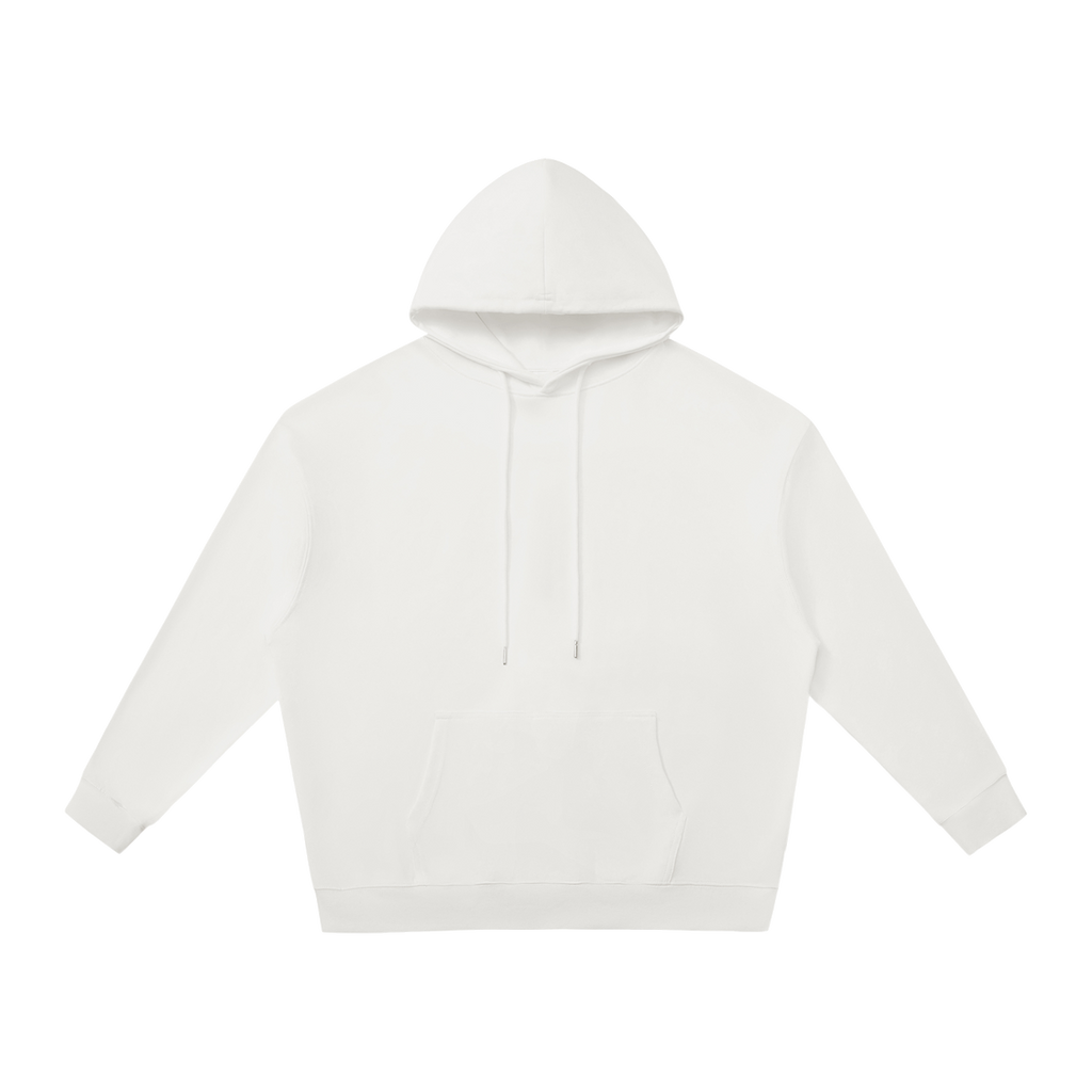 MIROLYUB Shelter Pullover Hoodie in White, front view
