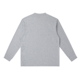 MIROLYUB Continuum cotton-blend long sleeve in Flower Gray, back view.