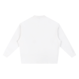 MIROLYUB Repose oversized cotton-blend sweatshirt in White, back view.