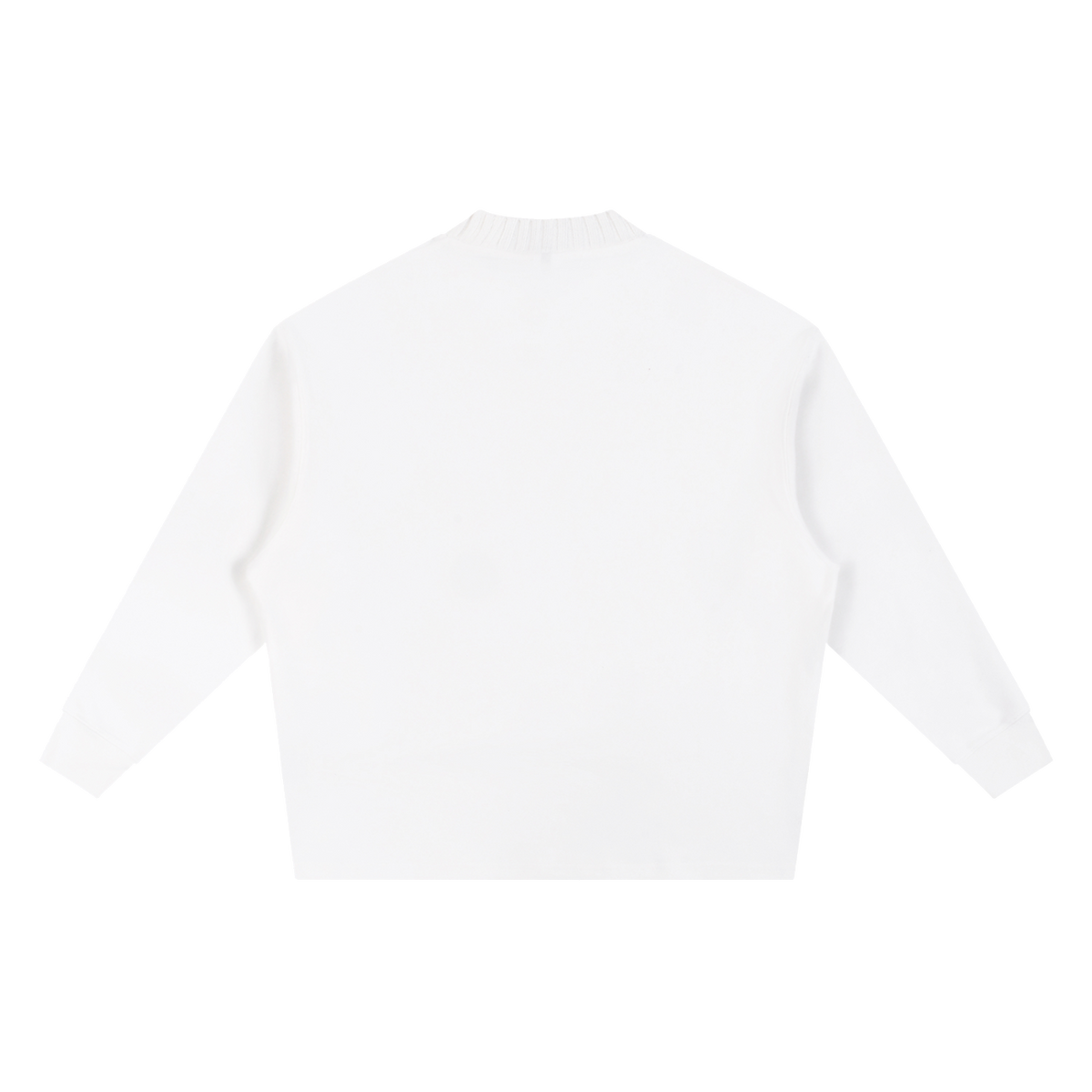 MIROLYUB Repose oversized cotton-blend sweatshirt in White, back view.