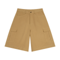 MIROLYUB Outpost woven cargo shorts in Brown, front view.