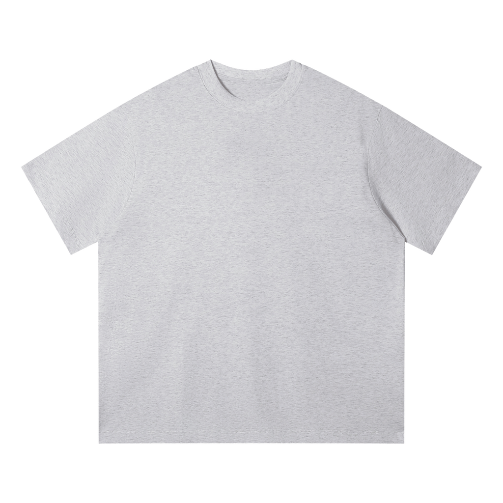 MIROLYUB Driftline Cotton Tee in Flower Gray, front view