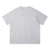 MIROLYUB Driftline Cotton Tee in Flower Gray, front view