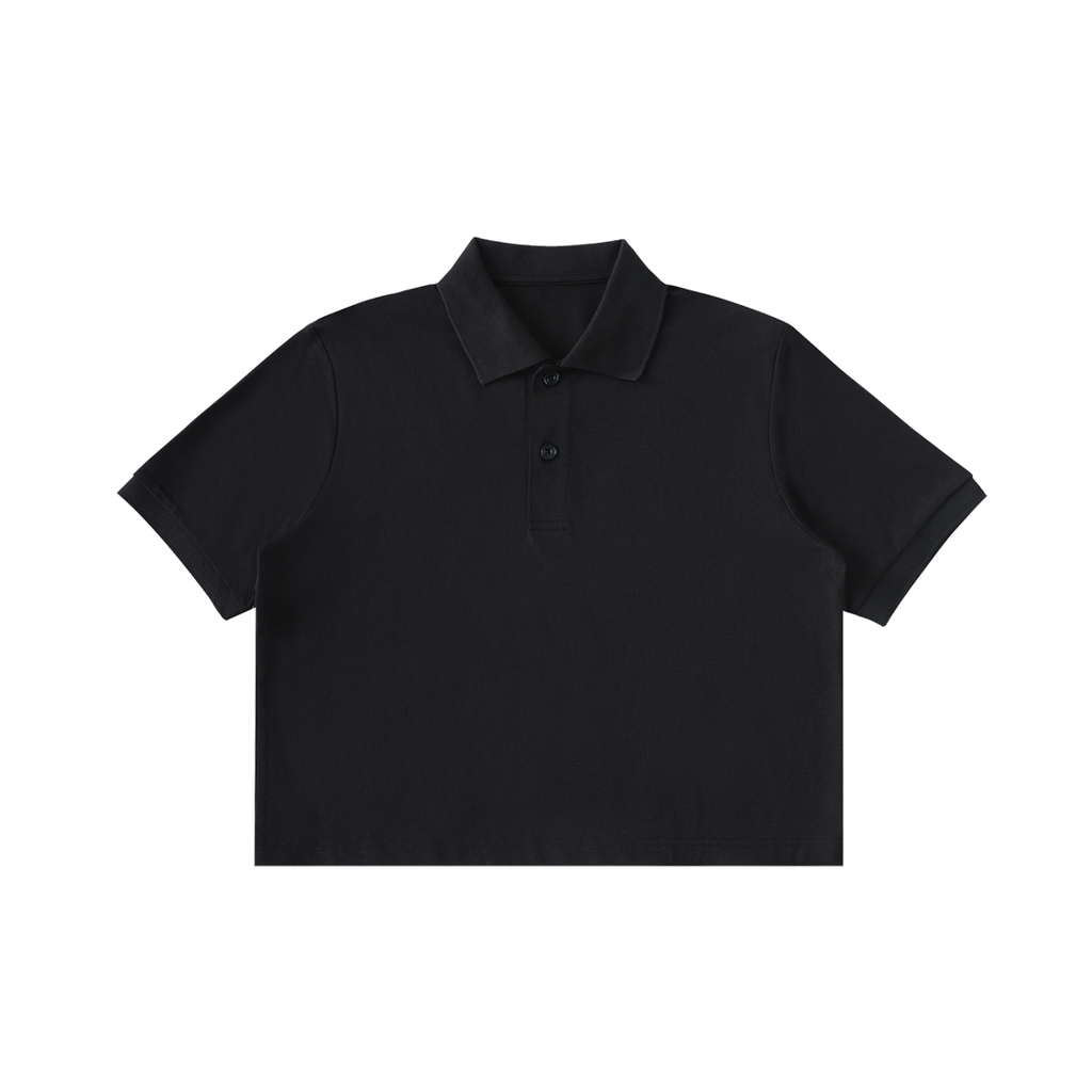 Counterpoint — Cropped Polo / Core — Black, front view