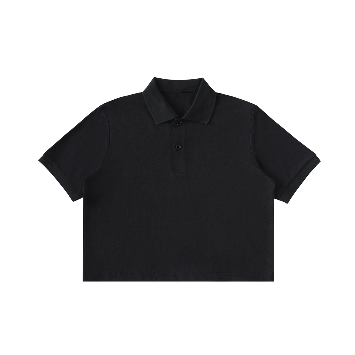 Counterpoint — Cropped Polo / Core — Black, front view