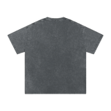 MIROLYUB Afterglow Snow-Wash Oversized Tee in Pirate Gray, back view.