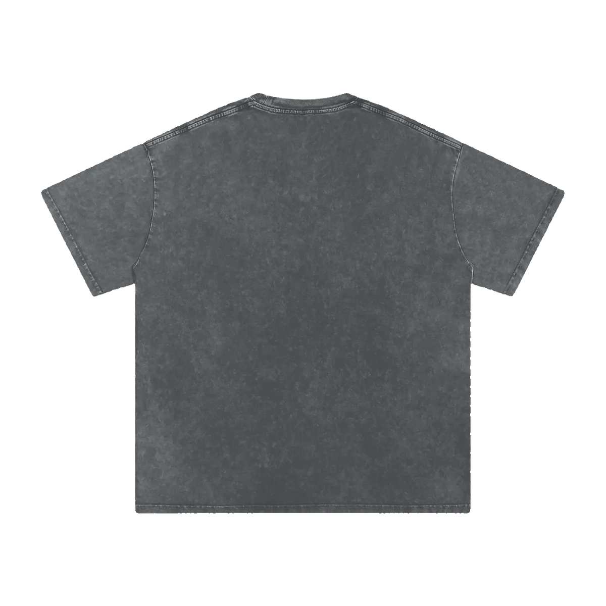 MIROLYUB Afterglow Snow-Wash Oversized Tee in Pirate Gray, back view.