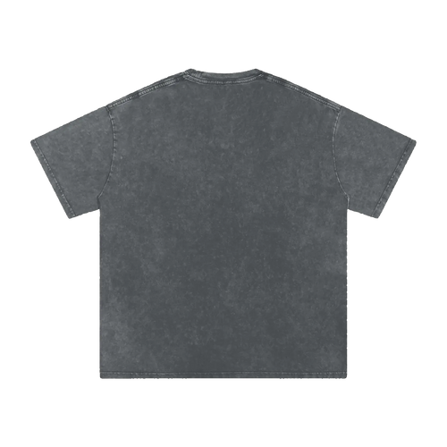 MIROLYUB Afterglow Snow-Wash Oversized Tee in Pirate Gray, back view.