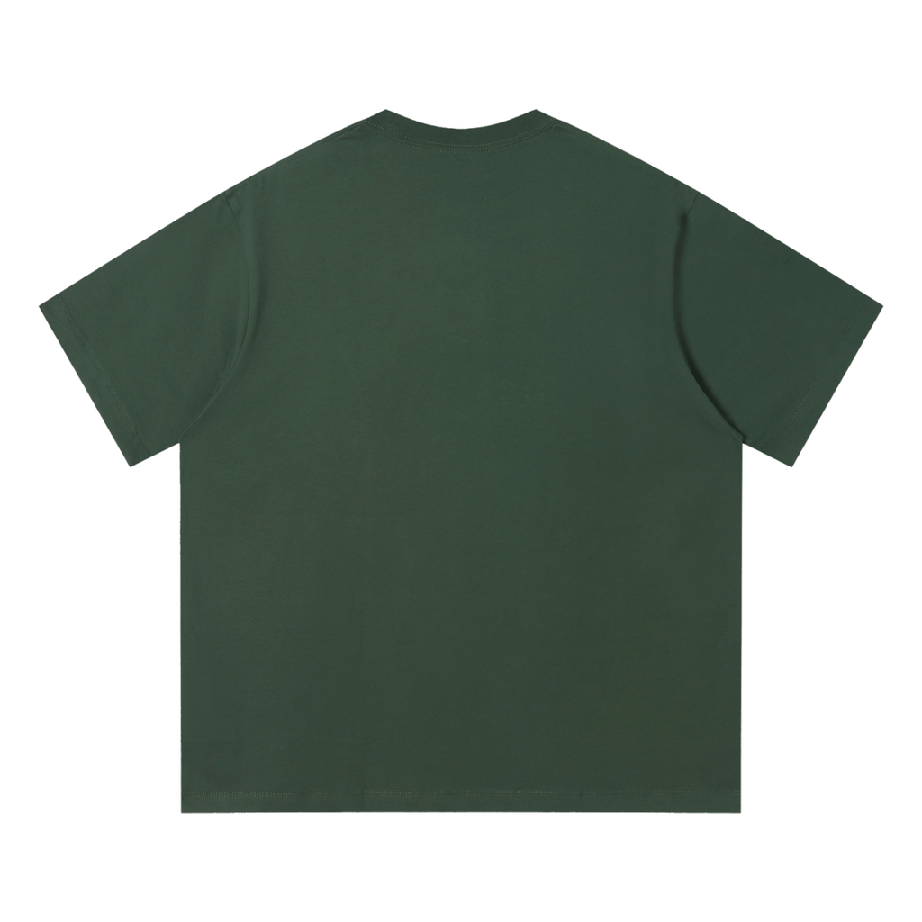 MIROLYUB Unisex Quick-Dry Relaxed Fit T-Shirt undefined in Dark Green, back view