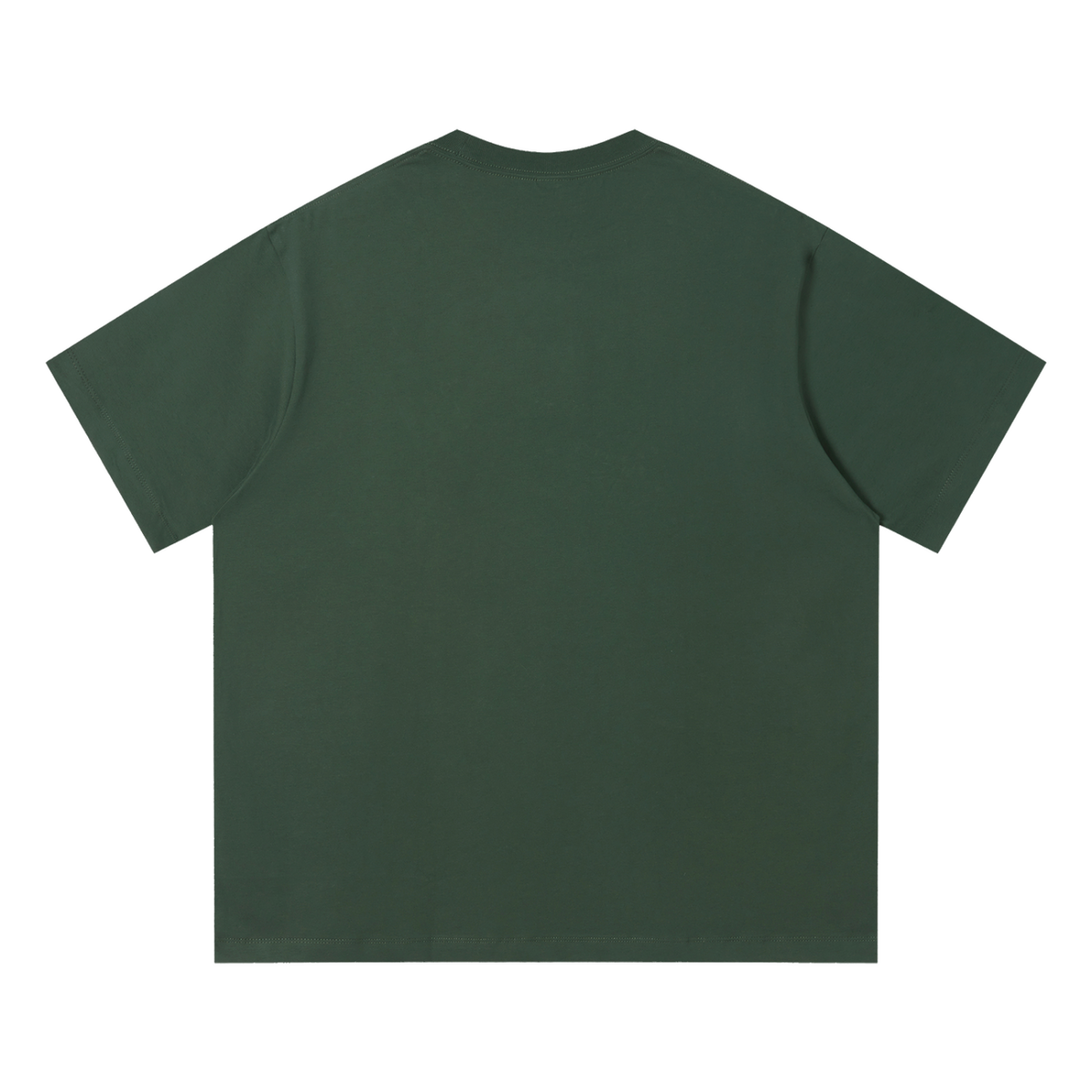 MIROLYUB Unisex Quick-Dry Relaxed Fit T-Shirt undefined in Dark Green, back view
