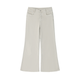 MIROLYUB Diverge flare-leg jeans in Light Apricot, front view