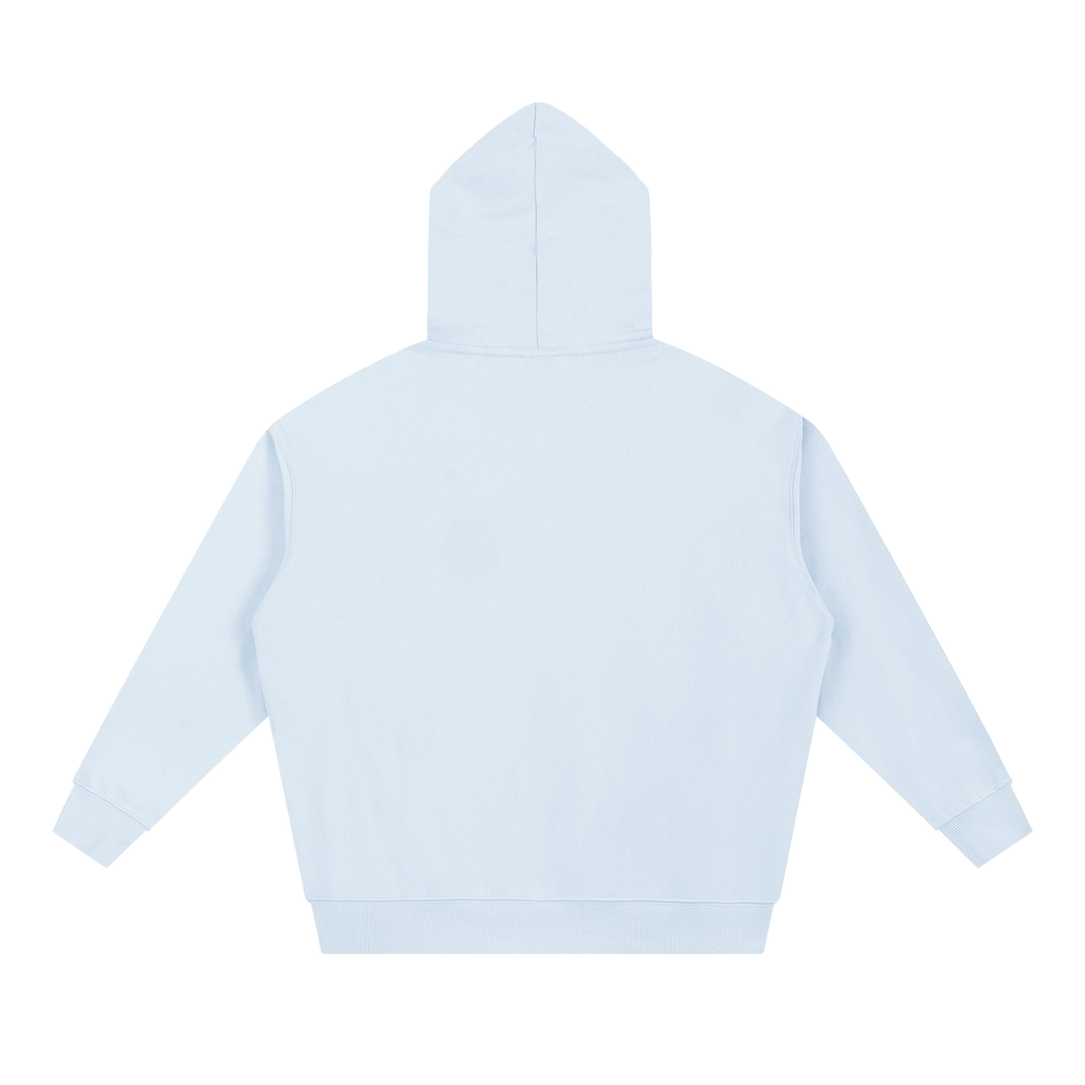 Essential Heavyweight Hoodie — Blue, back view