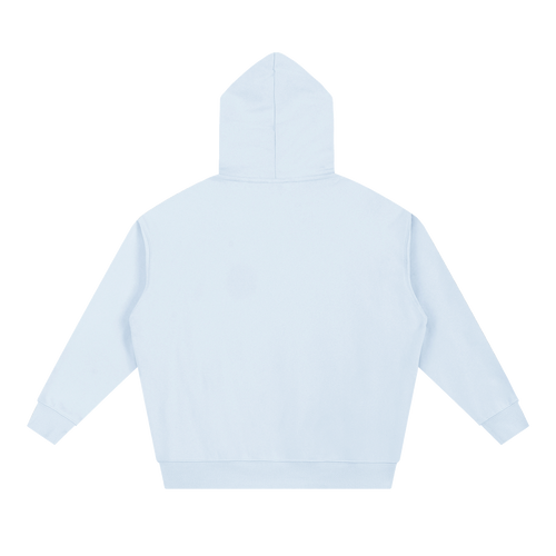 Essential Heavyweight Hoodie — Blue, back view