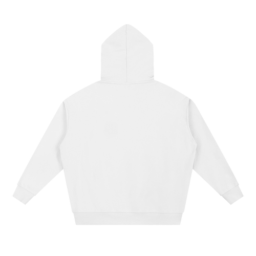 MIROLYUB Bastion Heavyweight Hoodie in White, back view