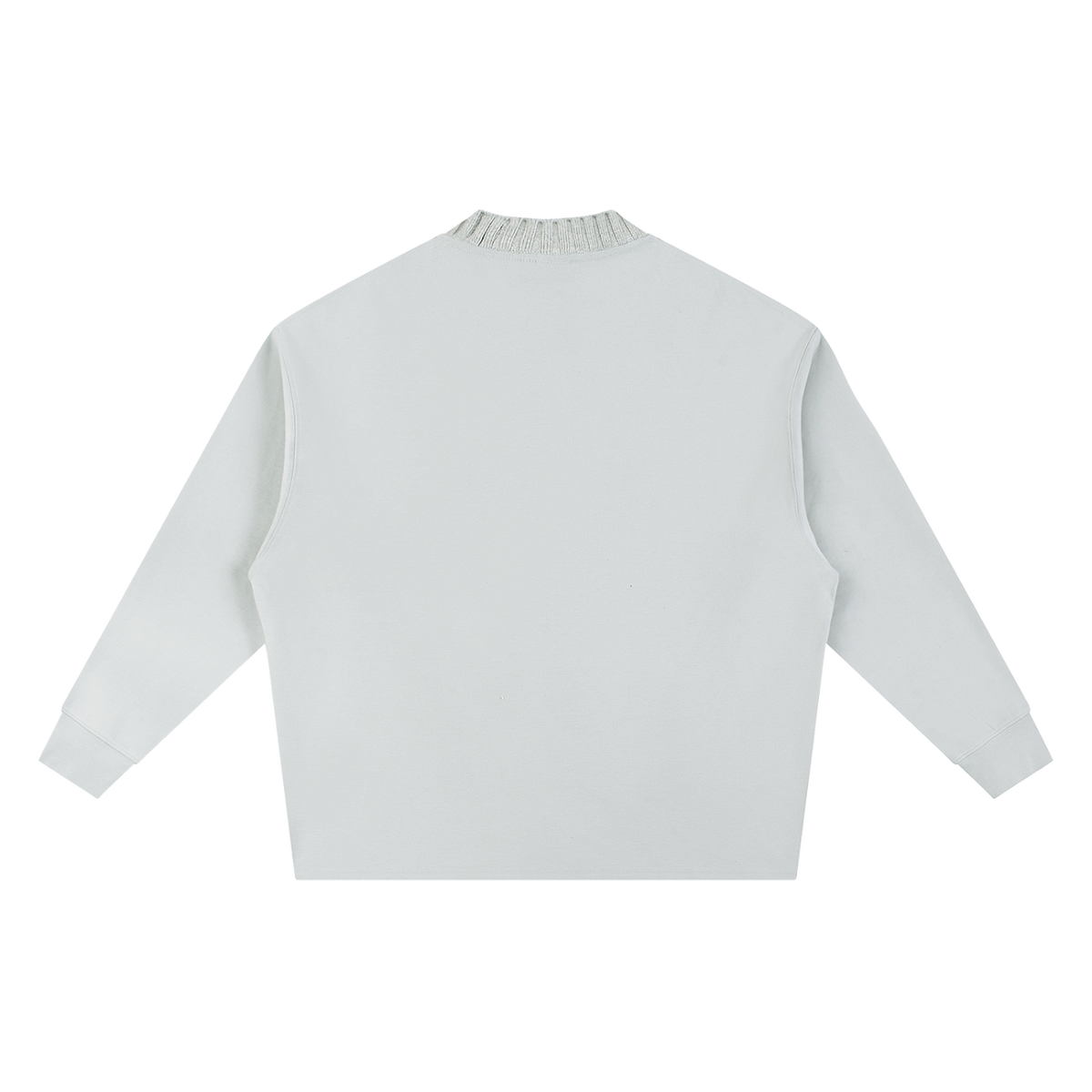 MIROLYUB Repose oversized cotton-blend sweatshirt in Light Gray, back view.