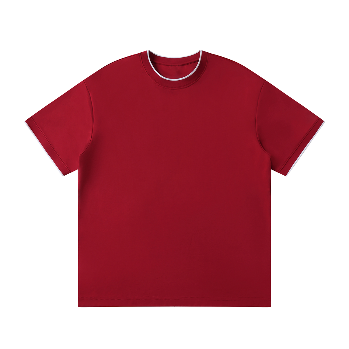 MIROLYUB Unisex Regular Fit T-Shirt undefined in Wine Red, front view