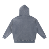 MIROLYUB Frostline Snow-Wash Hoodie in Royal Blue, back view