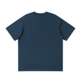 MIROLYUB Unisex Raglan Sleeve T-Shirt — Navy Blue — back view