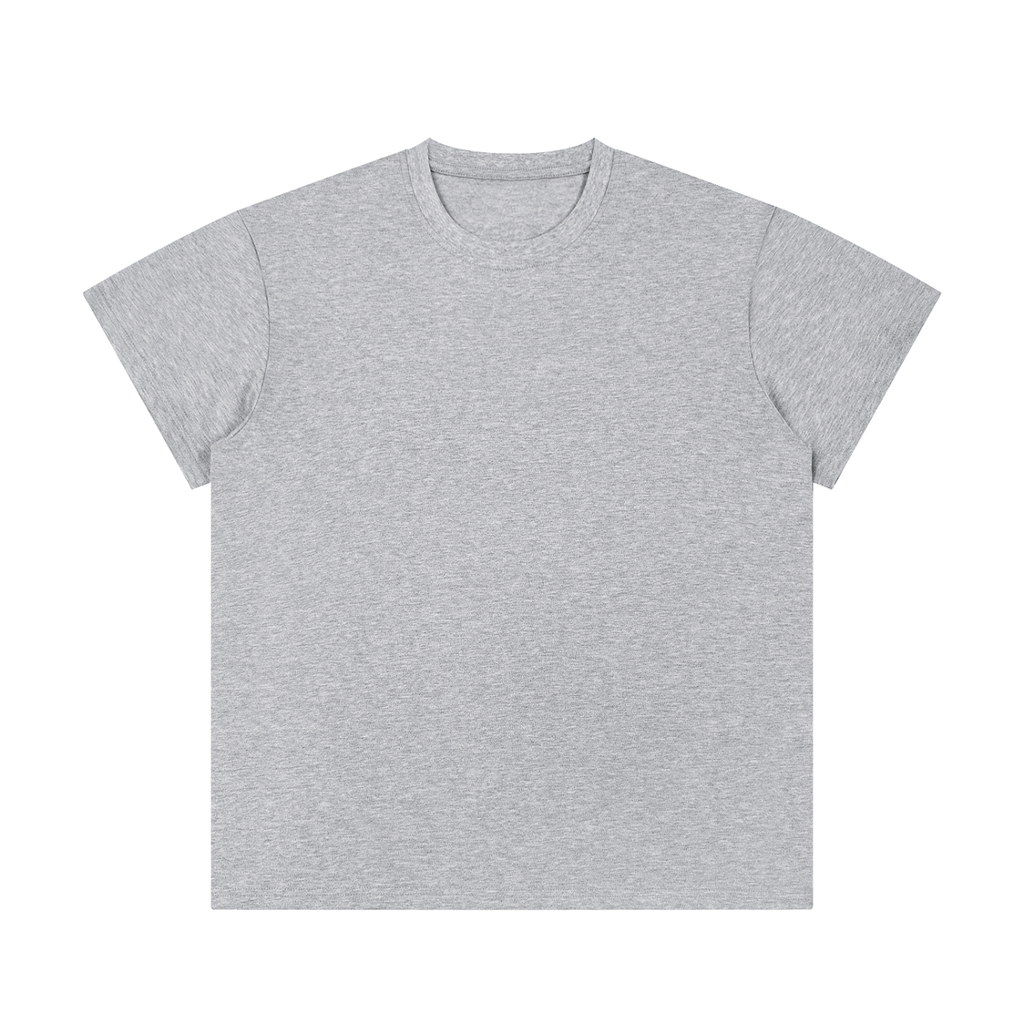 MIROLYUB Unisex Regular Fit Crewneck T-Shirt — Flower Gray, front view