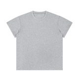 MIROLYUB Unisex Regular Fit Crewneck T-Shirt — Flower Gray, front view